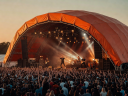 Iconic Orange Canopy stage at Roskilde Nordic Festival